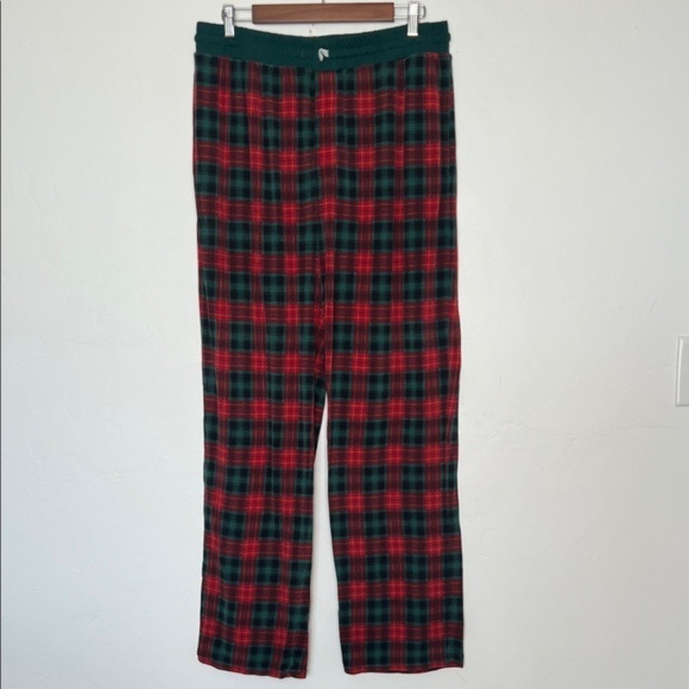 Little Sleepies Bamboo Pajama Pants Men XL Red Green Plaid Lounge Sleepwear